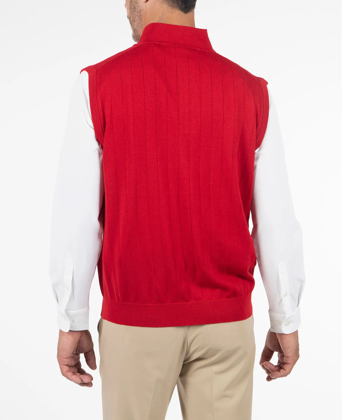 Signature Merino Quarter-Zip Mock Neck Vest